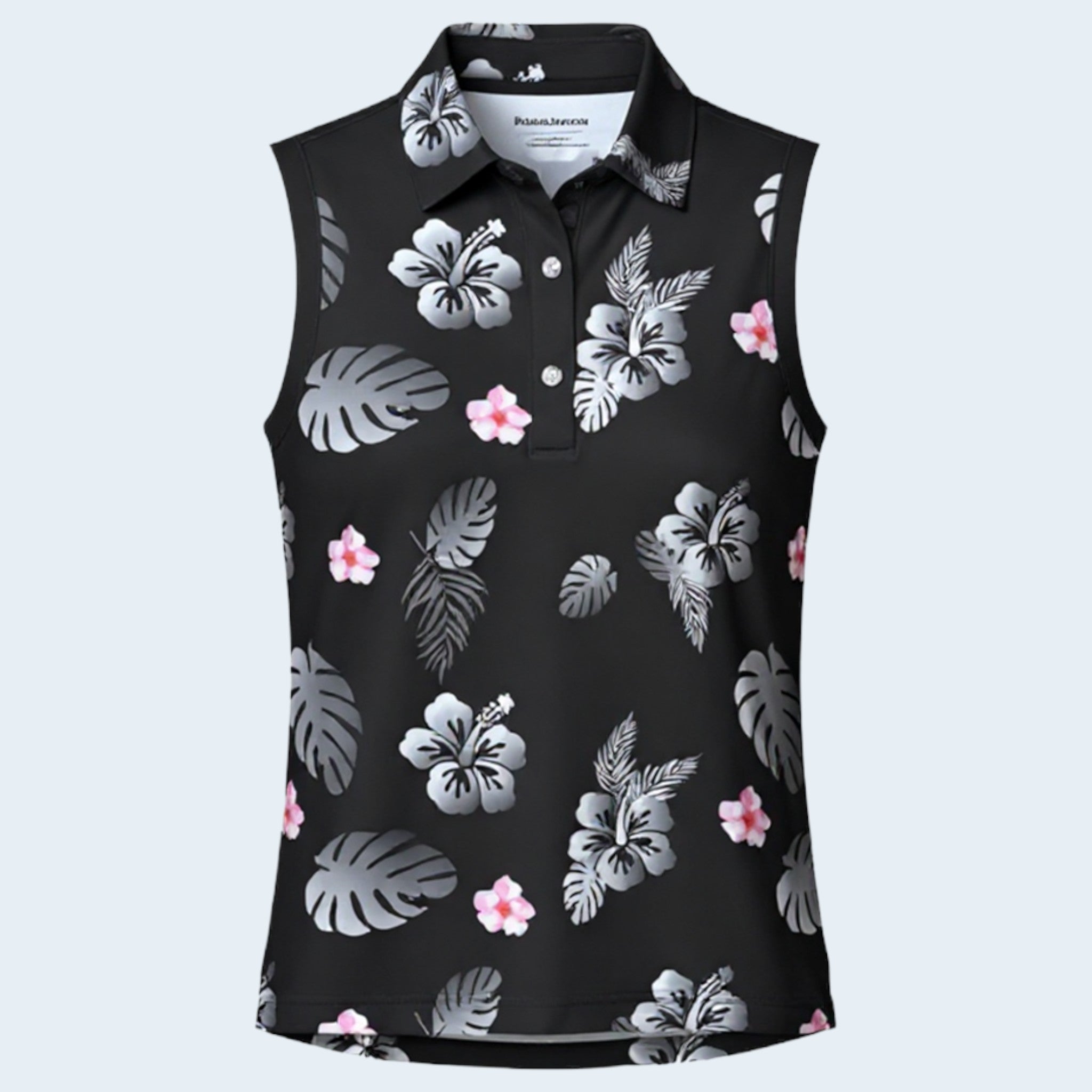 Aloha Midnight Ladies Sleeveless Polo
